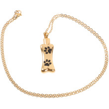 5Pcs Golden Metal Urn Necklace for Pet Ashes Cremation Keepsake