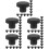 100Pcs Black Silicone Hole Plugs Strong Secure Fit Heat Resistant 8