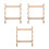 3Pcs Space-Saving Solid Wood Sword Wall Display Stand for Home 4