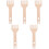 5Pcs Durable Wooden Weaving Comb Double-Ended Loom Tool for Knitting 5