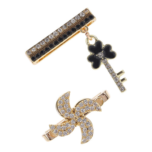 4Pcs Metal Watch Strap Ring Loops Assorted Color Charm Decor 1