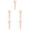 5Pcs Durable Wooden Weaving Comb Double-Ended Loom Tool for Knitting 8