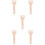 5Pcs Durable Wooden Weaving Comb Double-Ended Loom Tool for Knitting 10