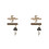 4Pcs Metal Watch Strap Ring Loops Assorted Color Charm Decor 9