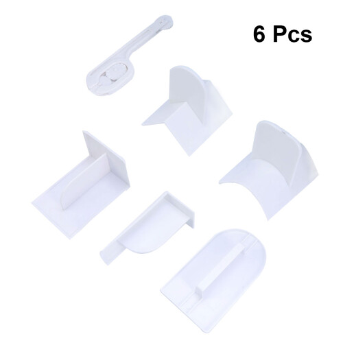 12Pcs White ABS Cake Fondant Smoother for Kitchen Baking