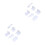 12Pcs White ABS Cake Fondant Smoother for Kitchen Baking 9