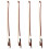 4Pcs Wood Made Violin Bow Student Replacement Bow Instrument Accessory 6