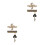4Pcs Metal Watch Strap Ring Loops Assorted Color Charm Decor 6