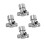 4Pcs Precision Control Silver Aluminum Hot Cold Water Mixer Valve 5