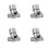 4Pcs Precision Control Silver Aluminum Hot Cold Water Mixer Valve 7
