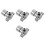 4Pcs Precision Control Silver Aluminum Hot Cold Water Mixer Valve 9