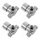 4Pcs Precision Control Silver Aluminum Hot Cold Water Mixer Valve 10