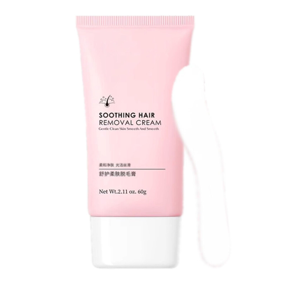 Hair Removal Cream for Sensitive Skin, Gentle Depilatory Cream with Soothing Serum for Women and Men