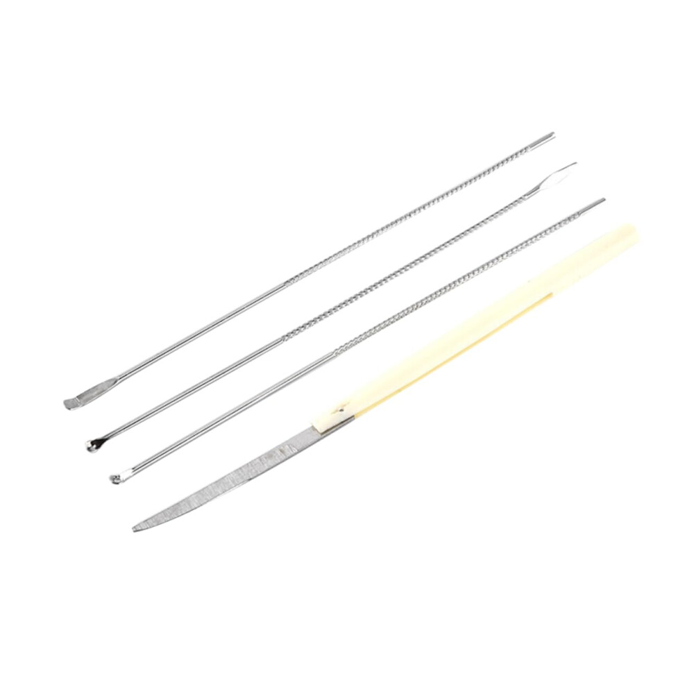 Ear Wax Removal Kit with Stainless Steel Ear Spoon and Tweezer, Safe for Adults and Kids