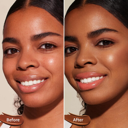 CC Cream Foundation with Mushroom Head Applicator, Deep Shade BB Cream Makeup for Full Coverage 2