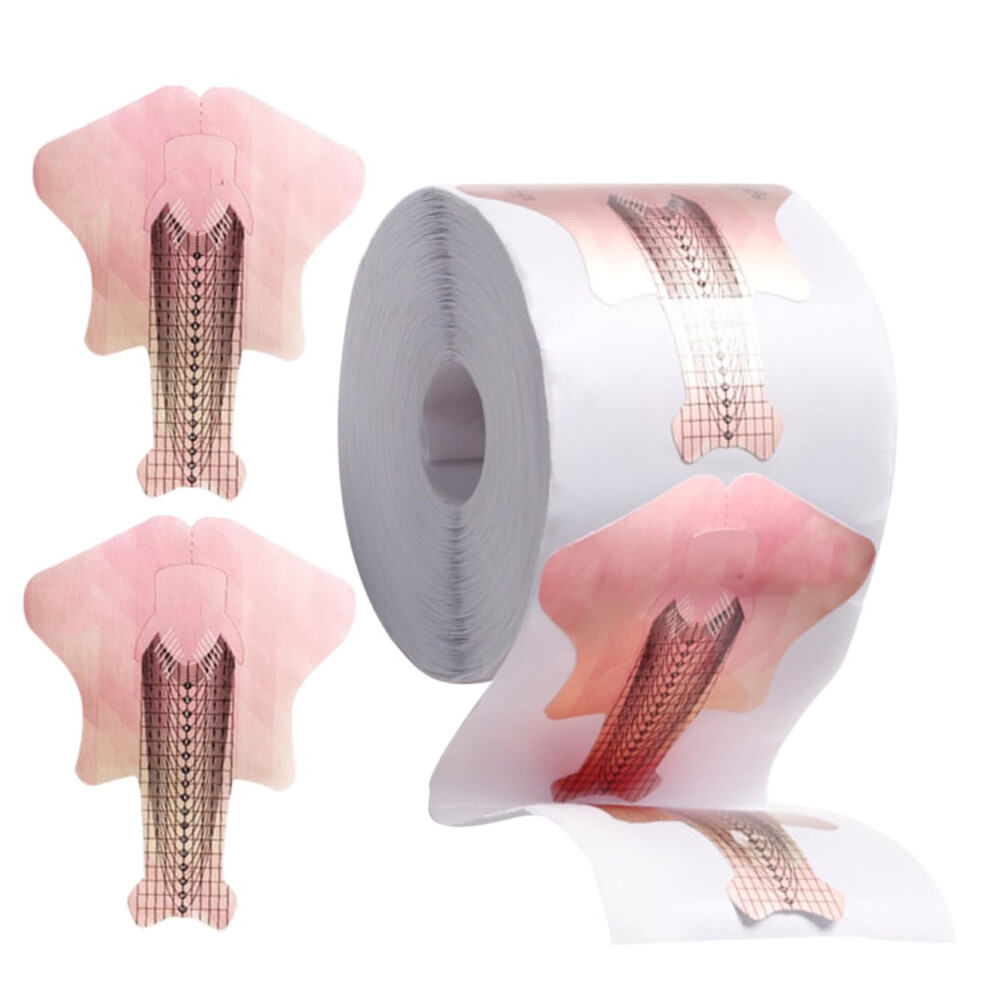 300 Pcs Multicolor Nail Extension Forms Roll for Acrylic and Gel Nails Easy Apply and Remove