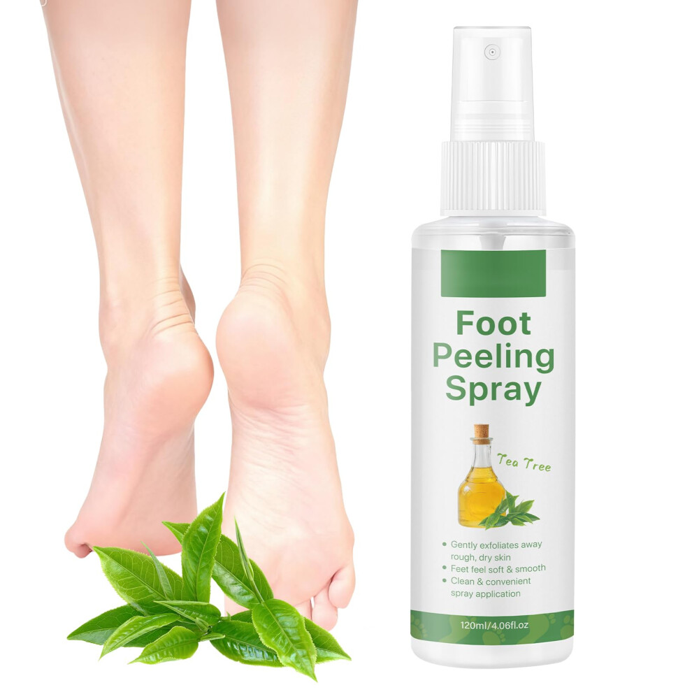 Tea Tree Foot Peel Spray for Gentle Exfoliation and Deep Moisture Hydration, 4.06oz