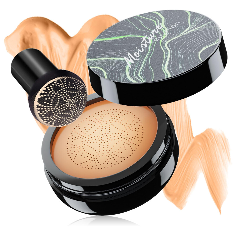 Cream Mushroom Head Air Cushion Cc Medium Deep Full Coverage Oil Control Brightening Foundation