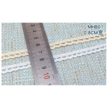 5Yards Cotton Lace Trim Ribbon White 1.2cm Wide Crochet Lace For Wedding Decor DIY Sewing Craft