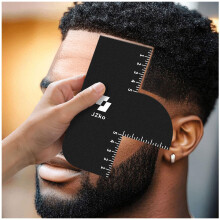 Barber Hairline Shaping Tool with Laser Measurement Marks and 8.7in Comb, Reusable Enhancement Card