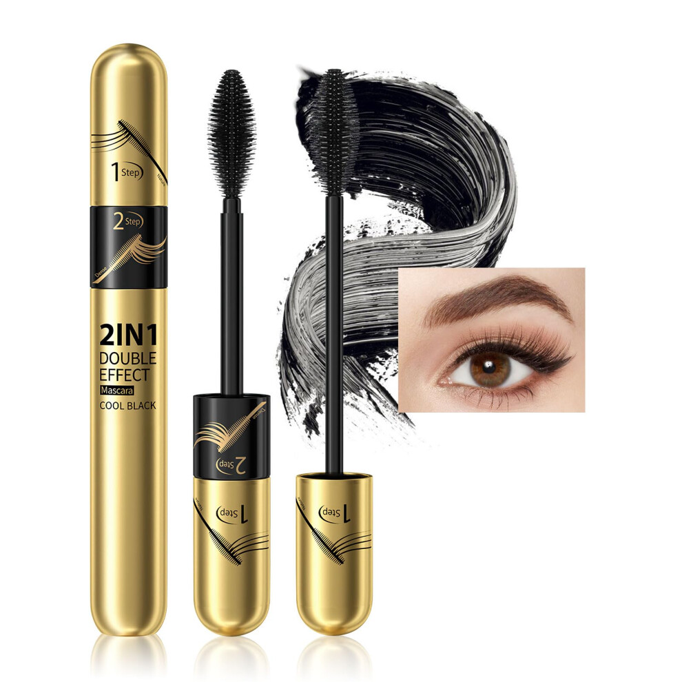 Black Tubing Mascara Waterproof Smudge Proof Vegan Cruelty Instant Lash Lengthening