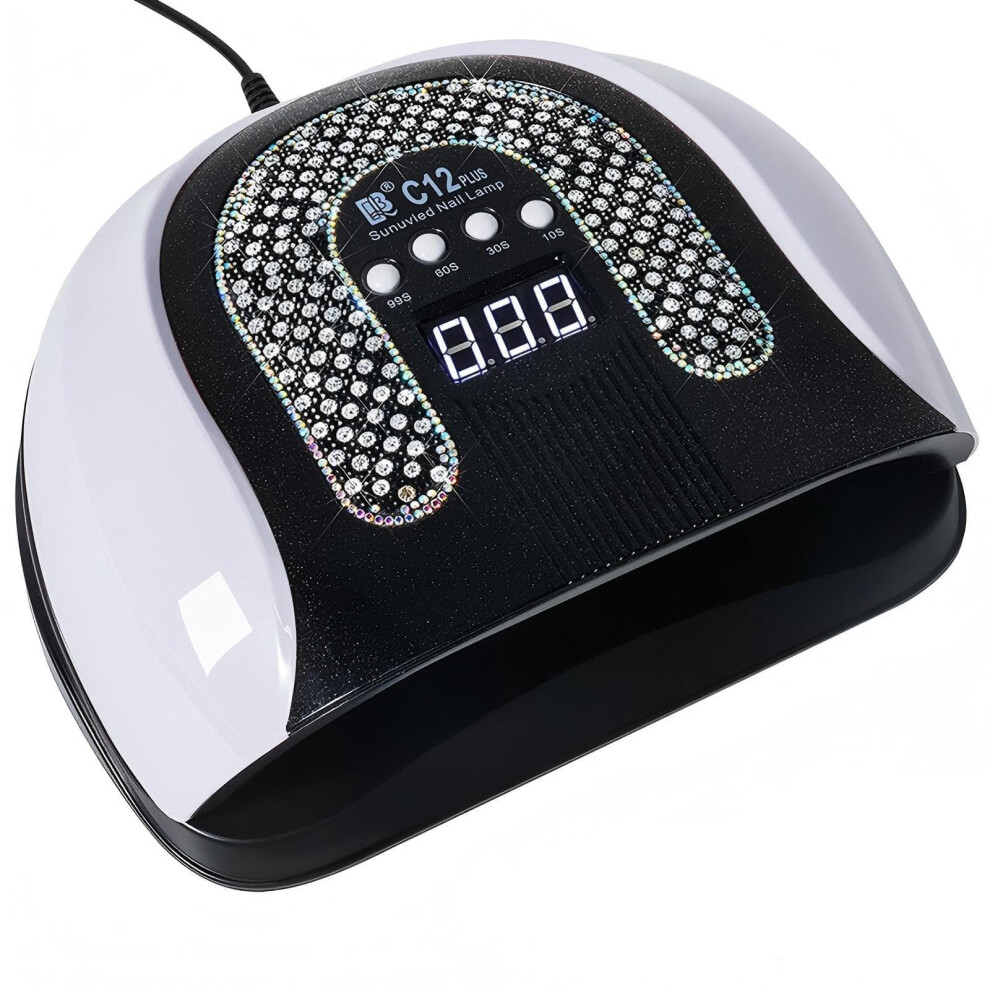 White 256W Uv Led Nail Lamp Gel Nail Dryer Fast Curing With 57 Uv Beads For Manicure Pedicure