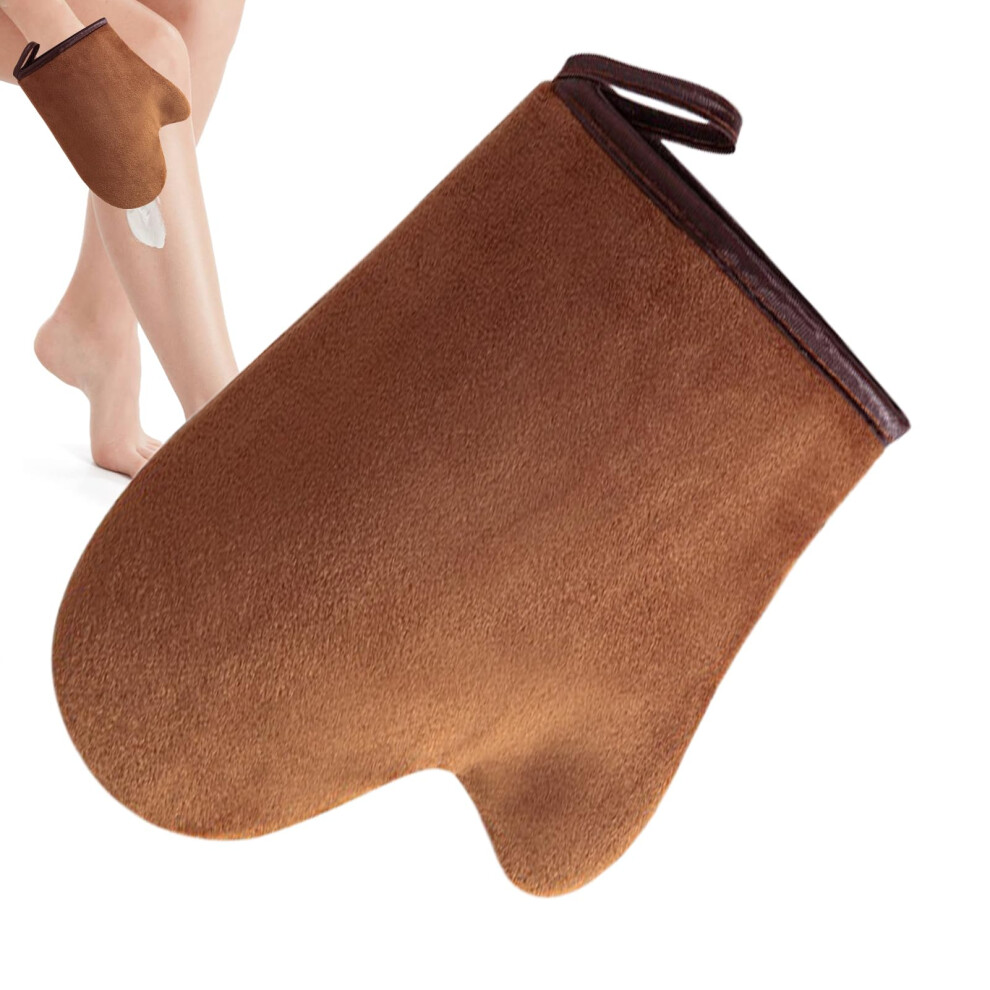 2pcs Velvet Tanning Mitt Self Tan Applicator Glove for Body Streak Washable Design