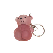 Matte Lipstick with Waterproof Long Lasting Lip Gloss Keychain, Velvet Nude Grey Pink Shade 03