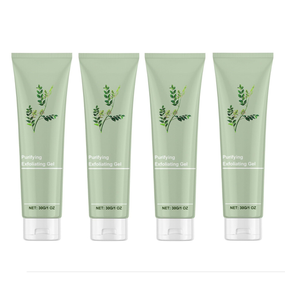 Exfoliating Face Cleanser Gel with Hyaluronic Acid for Deep Pore Cleansing, Oil, 4 Pack