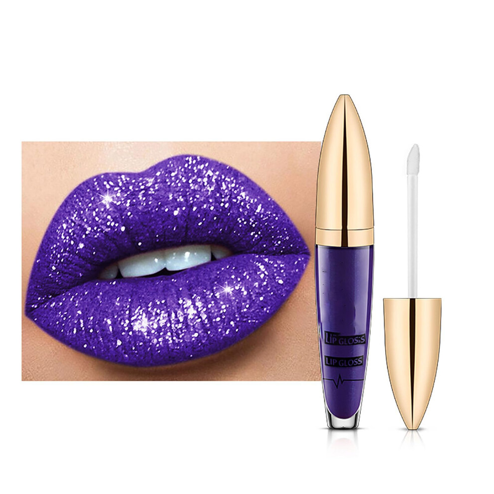 Waterproof Glitter Liquid Lipstick with Diamond Shine, Long Lasting Matte to Glitter Lip Gloss