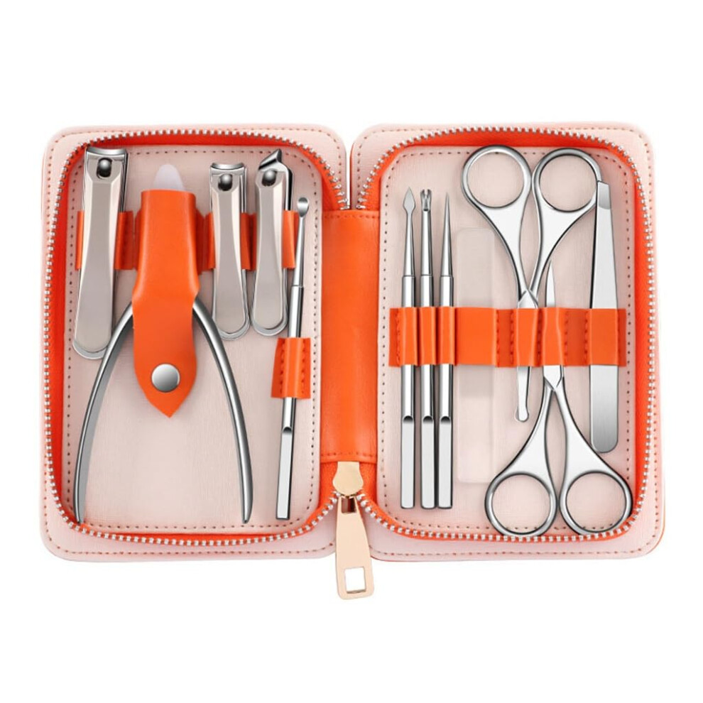 Stainless Steel Nail Clipper Set 12pcs Professional Manicure Pedicure Kit with Ergonomic Grip and Gift Box