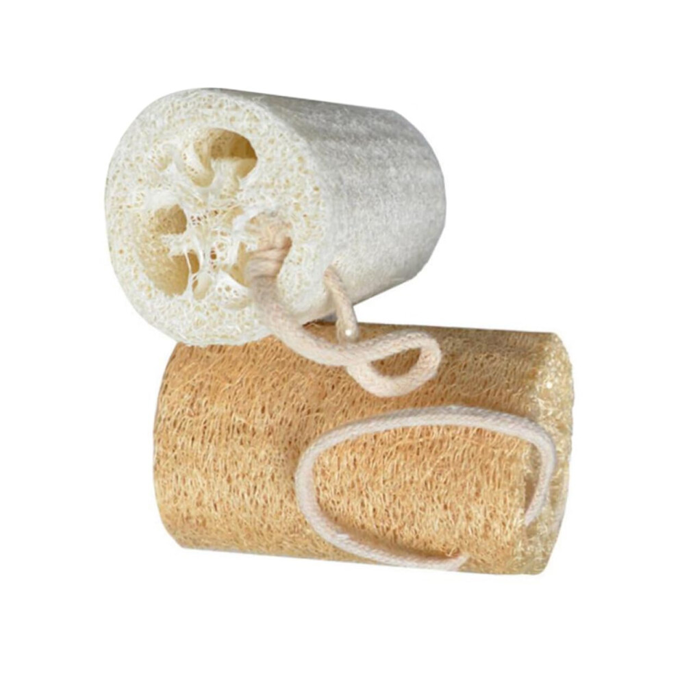 2pcs Loofah Bath Sponge Natural Body Scrubber for Skin Exfoliation and Gentle Shower Massage