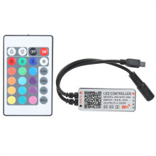 Bezprzewodowy pilot na podczerwień do taśm świetlnych LED RGB, inteligentna lampa kempingowa z możliwością ładowania, kompatybilna z