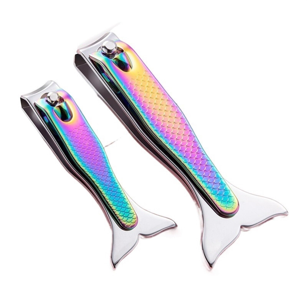 Stainless Steel Nail Clippers 58mm with Cuticle Trimmer for Thick Nails Manicure Pedicure