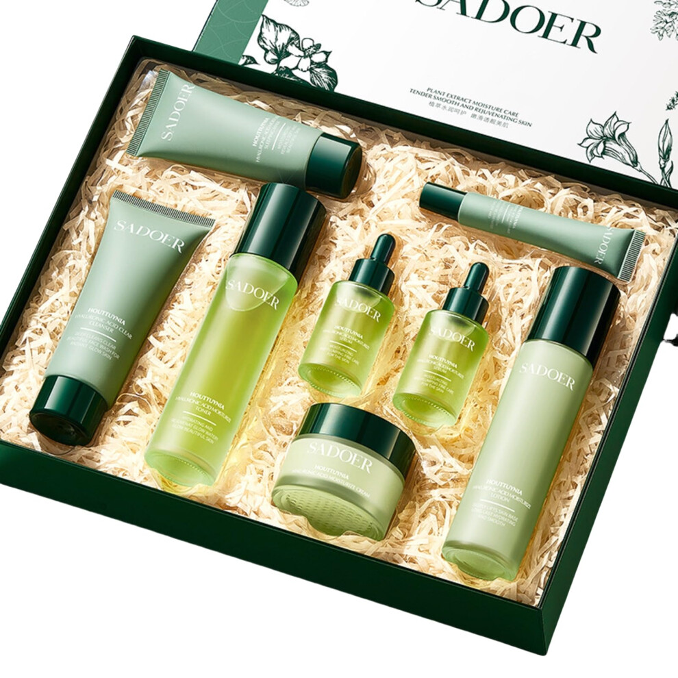 Facial Skin Care Set 8 Piece Moisturizing Kit with Cleanser Toner Serum Eye Cream GiftReady