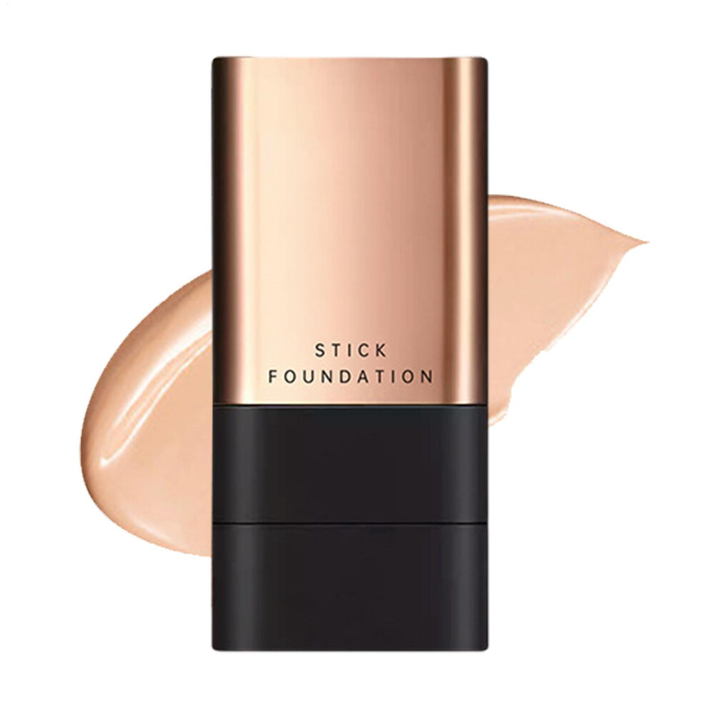 Cream Dual Ended Foundation Stick With Brush, Ultra Moisturizing For Flawless Travel Makeup