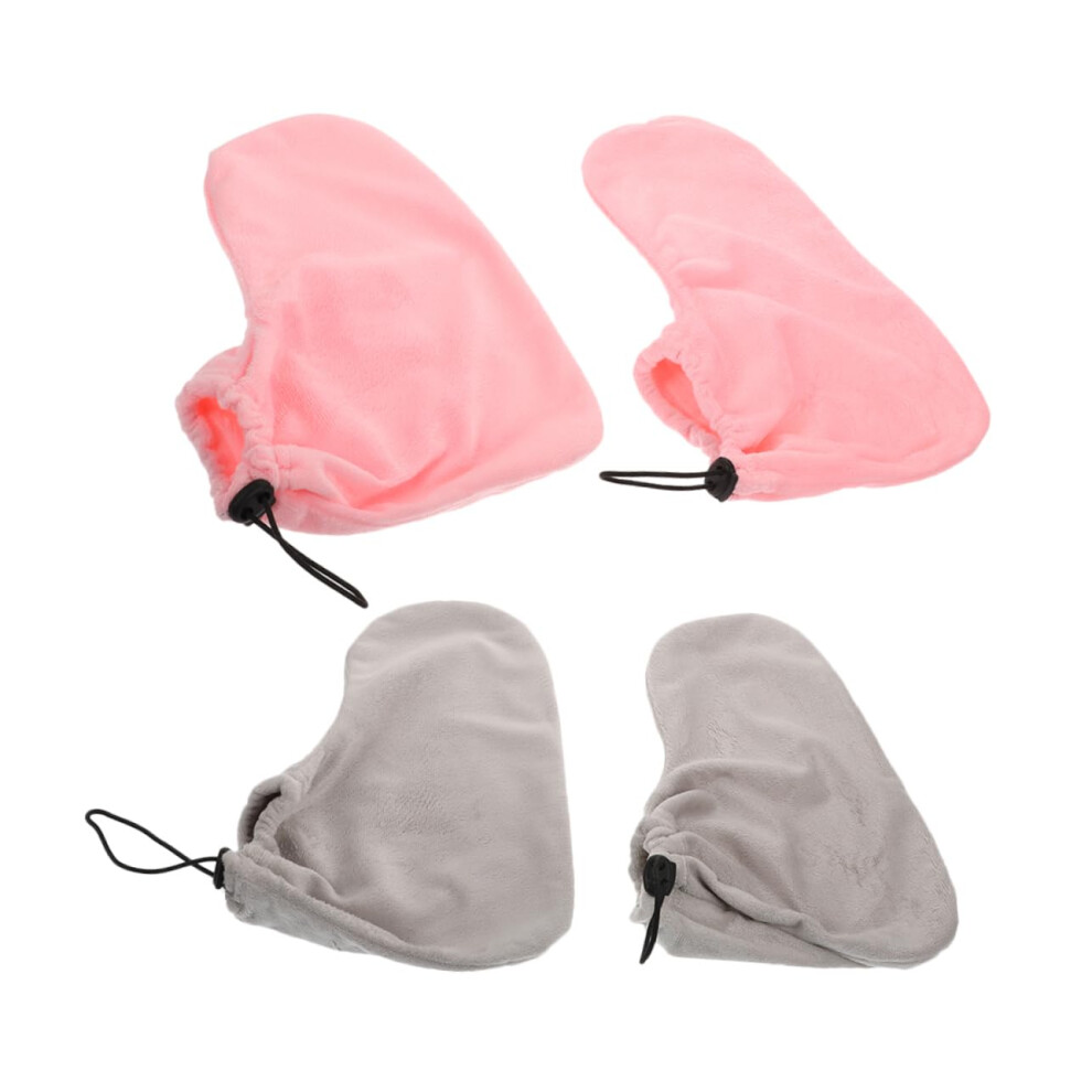 Paraffin Wax Foot Covers 2 Pairs Moisturizing Socks Heat Therapy Warmers for Spa and Home Use