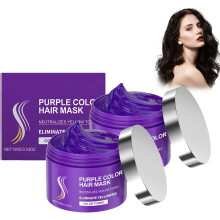 Purple Hair Mask Keratin Treatment with Collagen for Deep Hydration  and Yellow Tone Removal