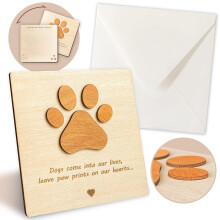 Sympathy Card for Loss Of Pet Dog Wood Memorial Gifts For Pet Death Cards Dog Loss Remembrance