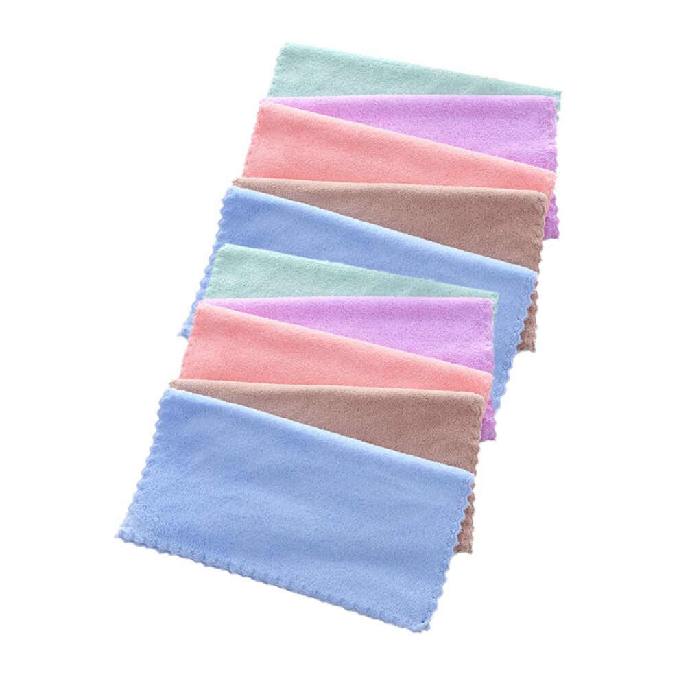 10pcs Microfiber Makeup Remover Cloths Soft Gentle Facial Cleansing Towels Reusable for Home and Travel