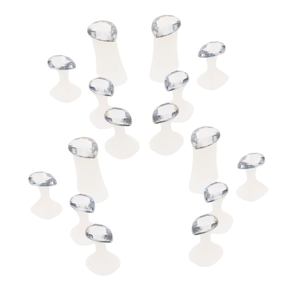 Toe Separators for Pedicure, 16pcs Silicone Reusable Toe Spacers for Nail Art, Cute Design