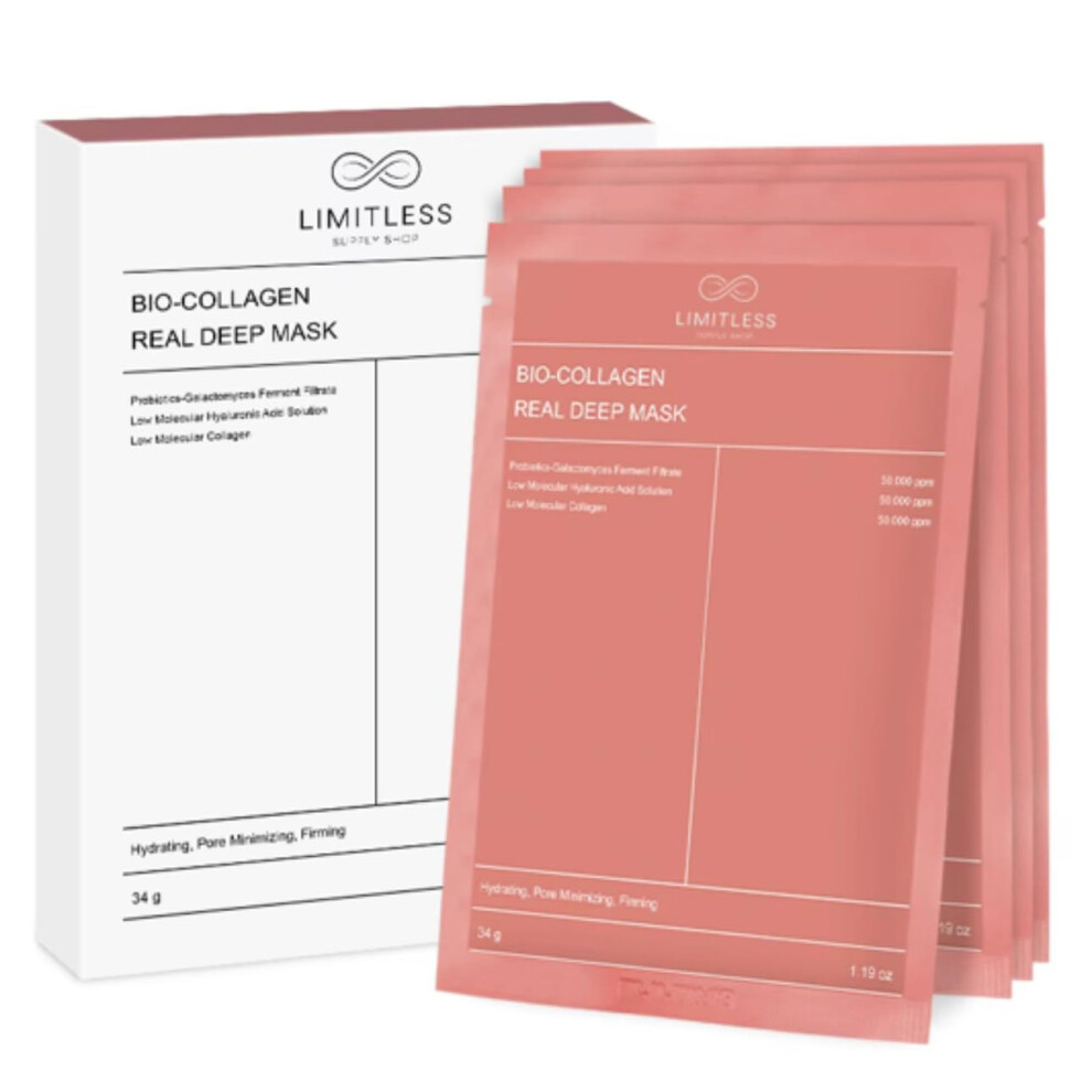 Collagen Face Mask Deep Hydration Overnight Firming AntiWrinkle Lifting Sheet Mask
