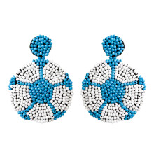 Orecchini pendenti per gli amanti dello sport, gioielli con perline realizzati a mano con temi di calcio, baseball e basket, design comodo e leggero,