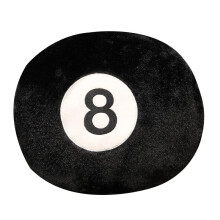 35cm Simulation Billiards Black 8 Balls Cushion Plush Toy, Plush Pillow, 8Ball Plushies Gift For Billiard Lovers