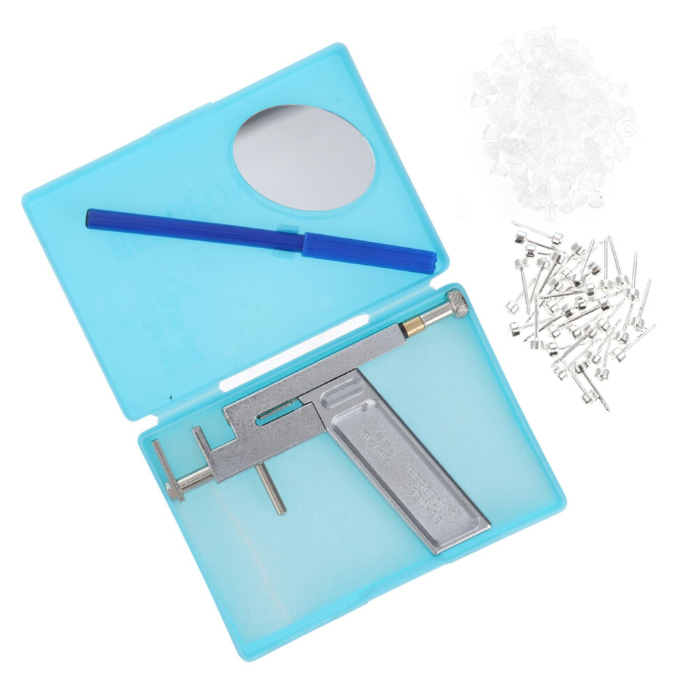 Stainless Steel Ear Piercing Kit with Piercing Gun, Painless OneStep Tool for Accurate Stud Alignment