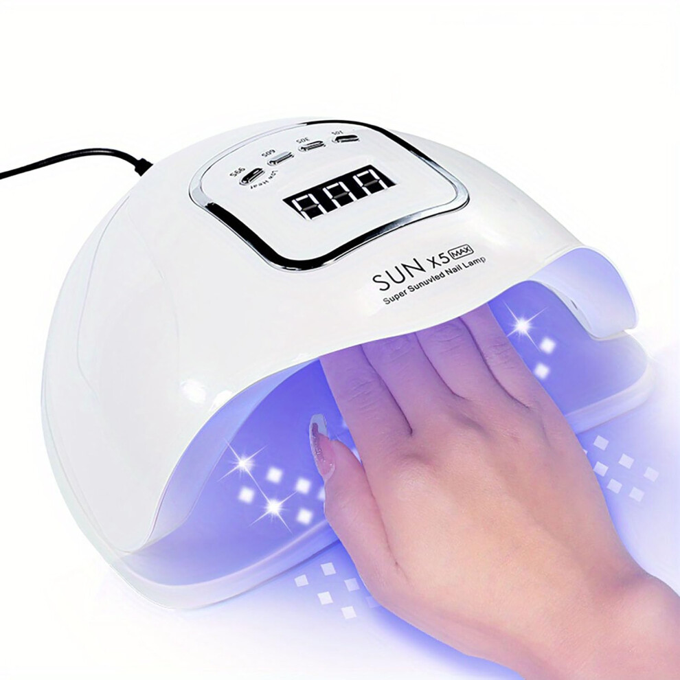 150W LED Nail Lamp UV Nail Dryer with Timer Sensor LCD Display for Fast Gel Curing Manicure