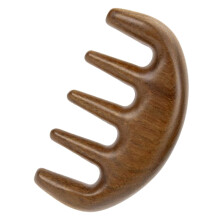 Wooden Hair Comb Natural Sandalwood Wide Tooth Detangling Brush with Scalp Massage and Anti Static Design