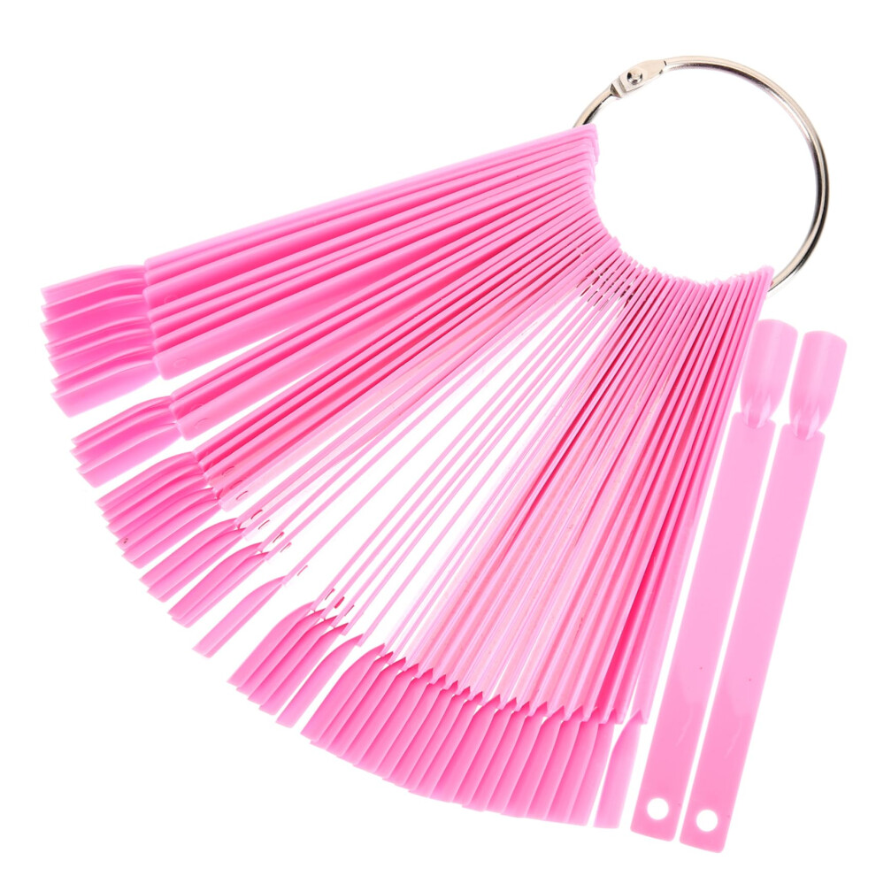 150pcs Nail Display Tips FanShaped for Gel Polish, Removable Practice Ring for Salon and Home