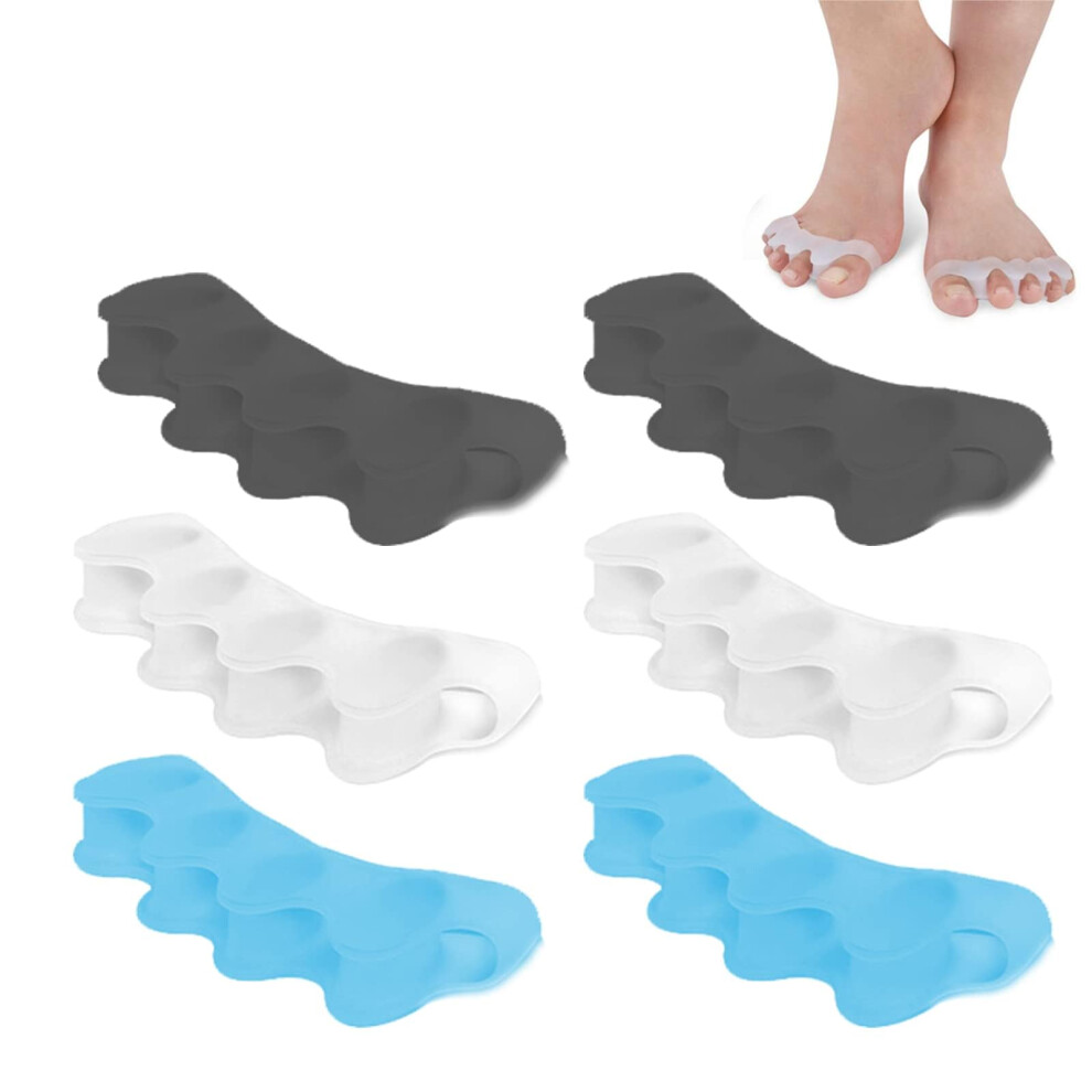Toe Separator Set 3 Pairs Silicone Bunion Corrector Orthopedic Toe Spacers for Foot Alignment