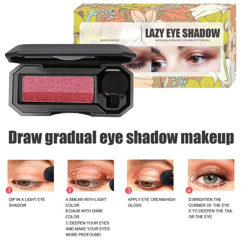 Two Color Eyeshadow Palette with Instant Gradient Effect, Long Lasting Waterproof Smooth Texture 2